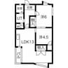 メゾンドグラース 2LDKの間取り