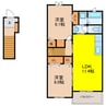 サンヒルズTAKANE 2LDKの間取り