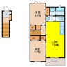 サンヒルズTAKANE 2LDKの間取り