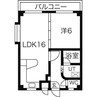 フィクトワール愛知　EAST 1LDKの間取り