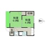 磯村長屋 2Kの間取り