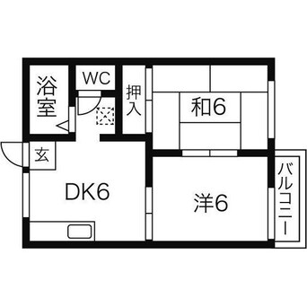 間取図 サンシャイン石田 B