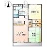 プロニティ五反田 2LDKの間取り