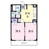 エポックハイツ 2DKの間取り