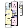 リアン樹 2LDKの間取り
