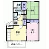 ヒルズかすみ 2DKの間取り