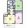 ヒルズかすみ 2DKの間取り