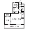 リジョイスリバー2 1LDKの間取り