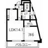 K-stage　Ⅵ 1LDKの間取り