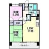 コスモII 2LDKの間取り