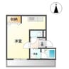 ヴーヴレイ 1Kの間取り