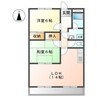 エスポワール西原 2LDKの間取り