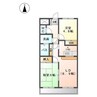 ラフレ西山 2LDKの間取り