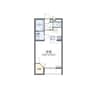 レオパレス北丘 1Kの間取り