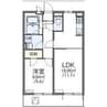 レオネクストカーネリアンハイツ 1LDKの間取り