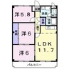 レジデンスアメニティ 3LDKの間取り