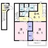 チェリーブロッサム 2DKの間取り