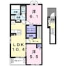 ルラフェンⅡ 2LDKの間取り