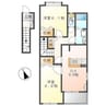 コーポ加藤 2DKの間取り