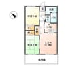 エグザ 2LDKの間取り
