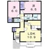 名古屋市営地下鉄東山線/藤が丘駅 バス:26分:停歩4分 1-2階 築20年 2LDKの間取り