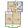 ロイヤルサンコー(A棟) 2DKの間取り