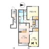 パークヒルズ城土 2DKの間取り