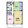 メゾン太田 2LDKの間取り