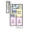 フォレストコートKⅢ 2DKの間取り