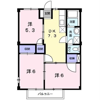 間取図 シティハイツ山田Ｃ