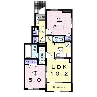 間取図 カーサ　コリーナⅠ