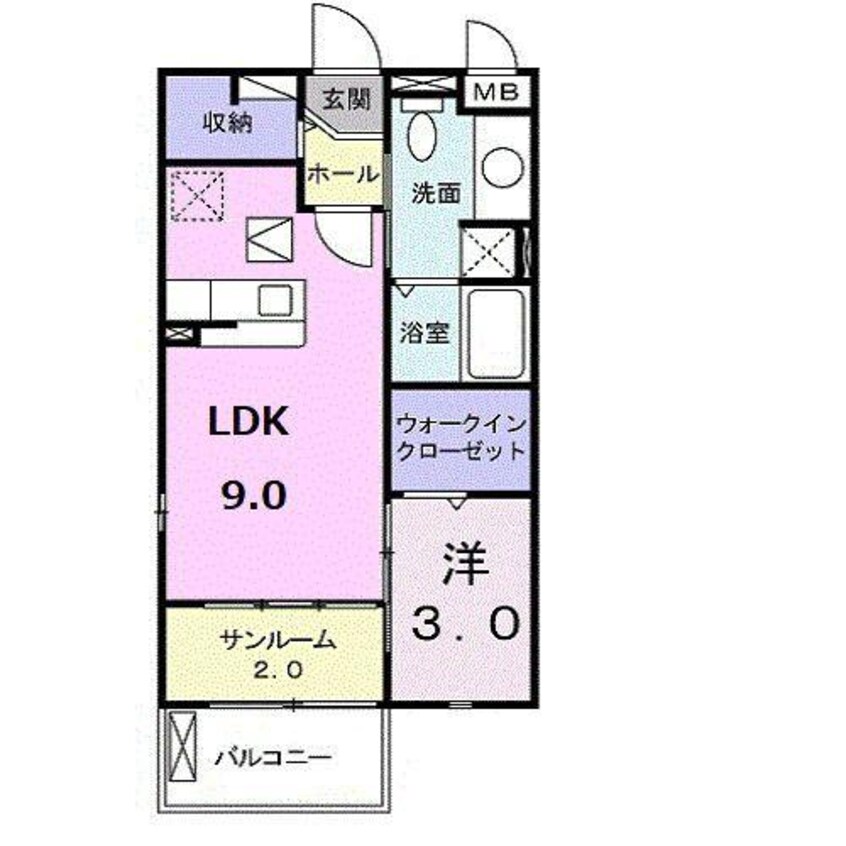 間取図 アリアスⅠ