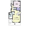 ラフレシール 1LDKの間取り