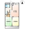 グリーンハイツ（Ａ棟・Ｂ棟） 2LDKの間取り