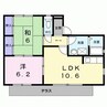セジュールサカイ 2LDKの間取り