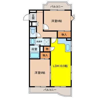 間取図 ポニーヒル長久手B棟