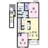 モンヴェール 2LDKの間取り