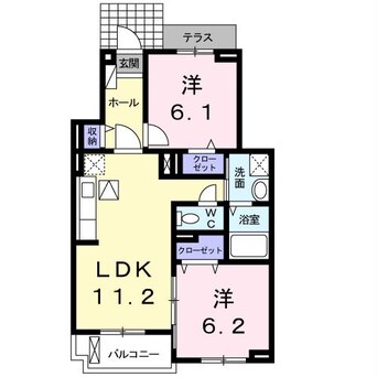 間取図 ウィステリア ガーデンＢ