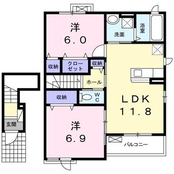 間取図 ロコ ソレイユ アン