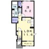 ルラフェンⅠ 1LDKの間取り