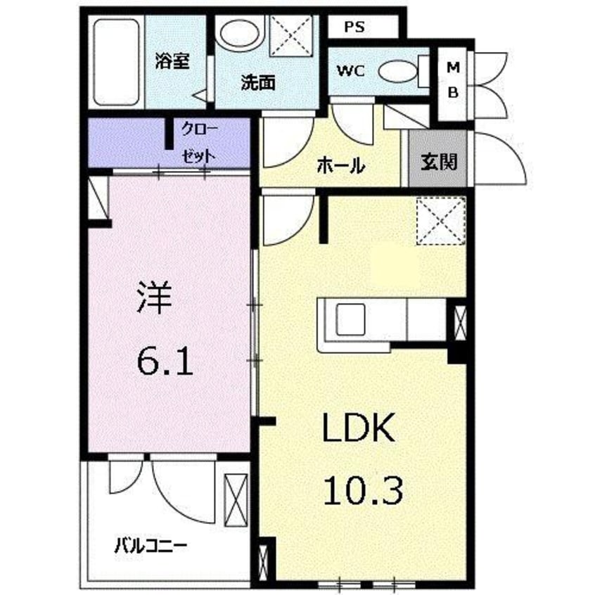 間取図 ＬｕｍｉｎｏｕｓⅡ