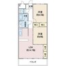 カシータス城下 2LDKの間取り