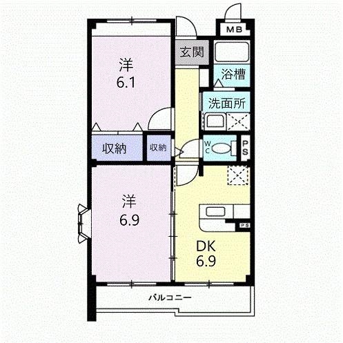 間取り図 ファインヒル吉根Ａ