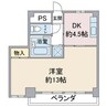 山の手荘 1DKの間取り