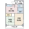 山の手荘 2DKの間取り