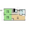 リビエール川北 2DKの間取り