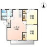 スカイラークヒルズＢ 2LDKの間取り