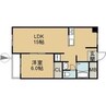 第二森ビル 1LDKの間取り