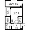 リヴェール小幡南 1Kの間取り