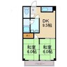 メゾン笹山 2DKの間取り